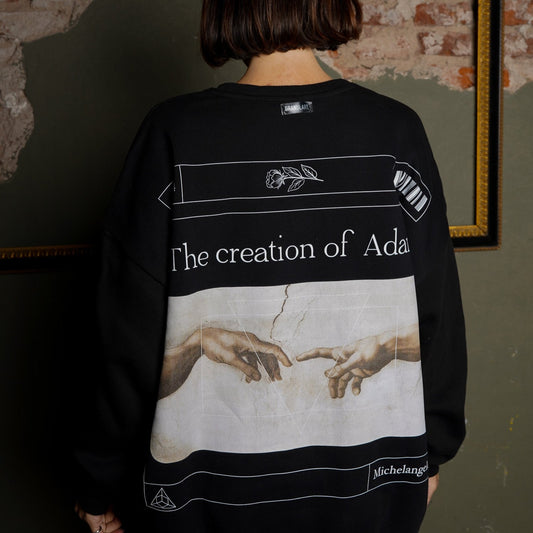 Michelangelo Sweatshirt -Creation of Adan Sweatshirt Backprint